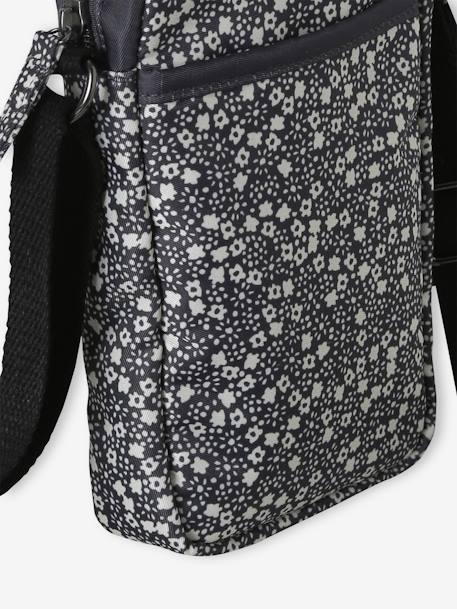 Pochette sacoche fille imprimé fleurs gris imprimé - vertbaudet enfant 