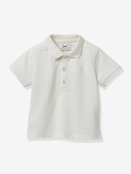 Polo en maille piquée bébé - Coton biologique écru - vertbaudet enfant 