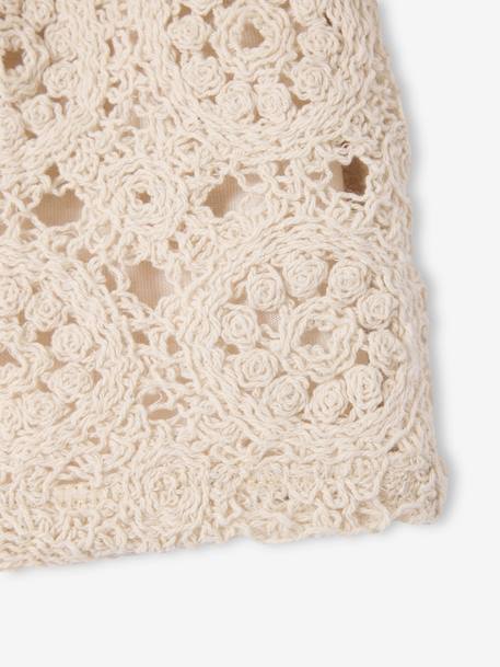 Baby set top + short in macramé vanille - vertbaudet enfant 