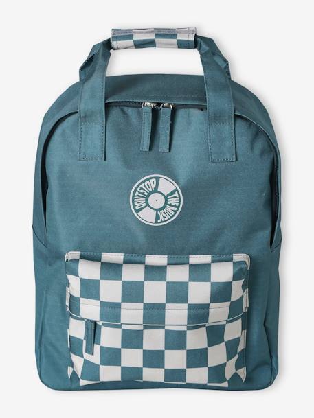 Sac à dos garçon damier vert d'eau - vertbaudet enfant 