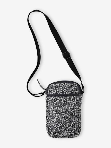 Pochette sacoche fille imprimé fleurs gris imprimé - vertbaudet enfant 