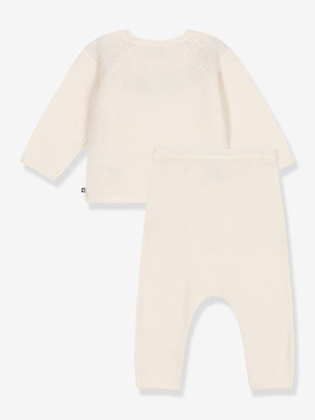 2-delige tricot set voor baby PETIT BATEAU ecru - vertbaudet enfant 