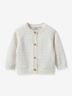 -Cardigan maille ajourée bébé - Coton bio -