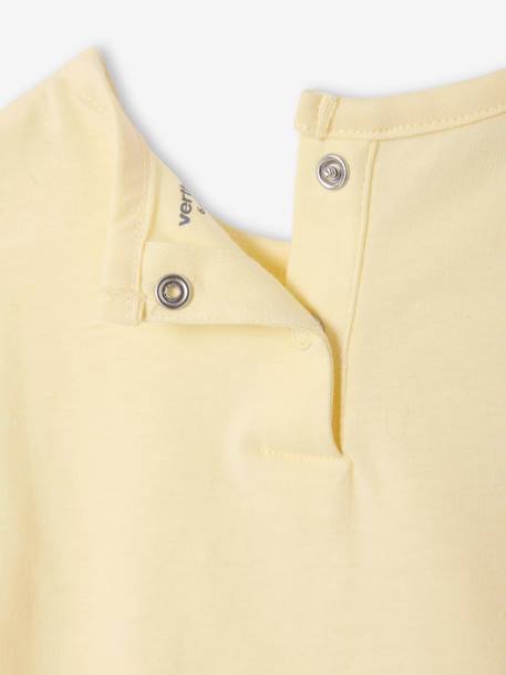 T-Shirt bébé à motif en coton bio jaune pastel - vertbaudet enfant 