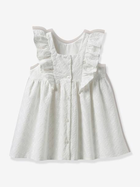 Geborduurde jurk Sarah meisje - cortège Plume - CYRILLUS ecru - vertbaudet enfant 