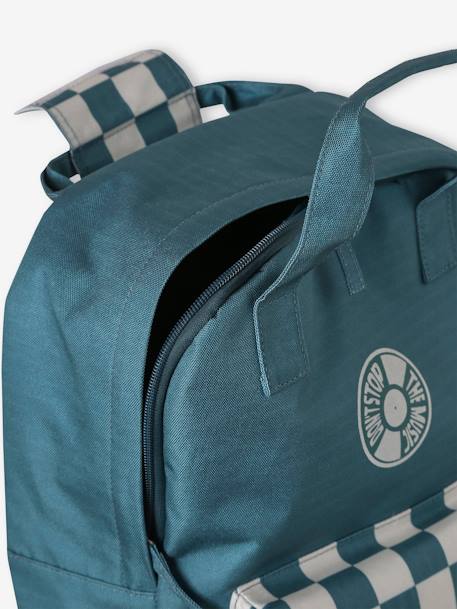 Sac à dos garçon damier vert d'eau - vertbaudet enfant 