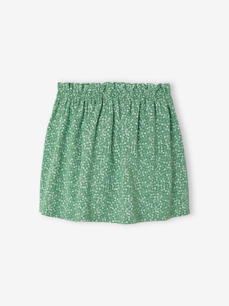 Meisjesrok met print beige+lichtroze+mintgroen+wit, bedrukt - vertbaudet enfant 