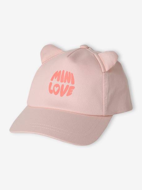 Casquette bébé fille oreilles décoratives rose pâle - vertbaudet enfant 