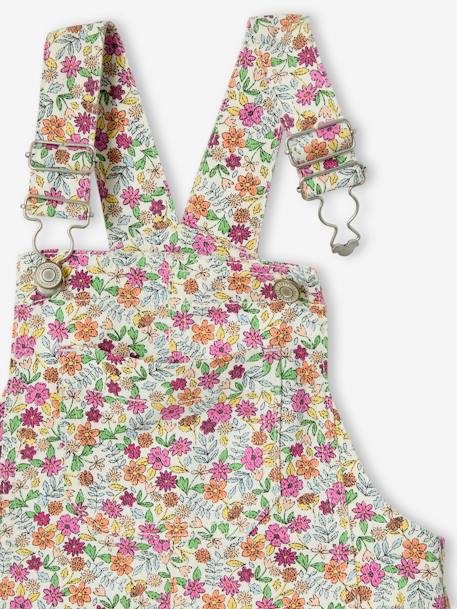 Salopette fille imprimée beige+multicolore - vertbaudet enfant 