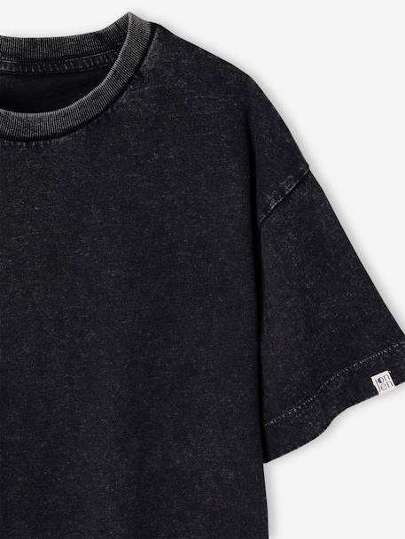 Set van 2 effen t-shirts met een gewassen effect JONEN hemelsblauw - vertbaudet enfant 