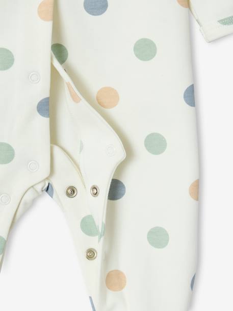 Pyjama bébé à pois écru - vertbaudet enfant 