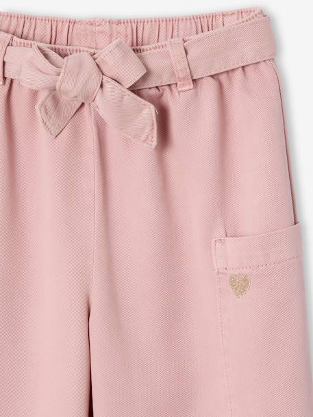Pantacourt large en Lyocell fille rose - vertbaudet enfant 
