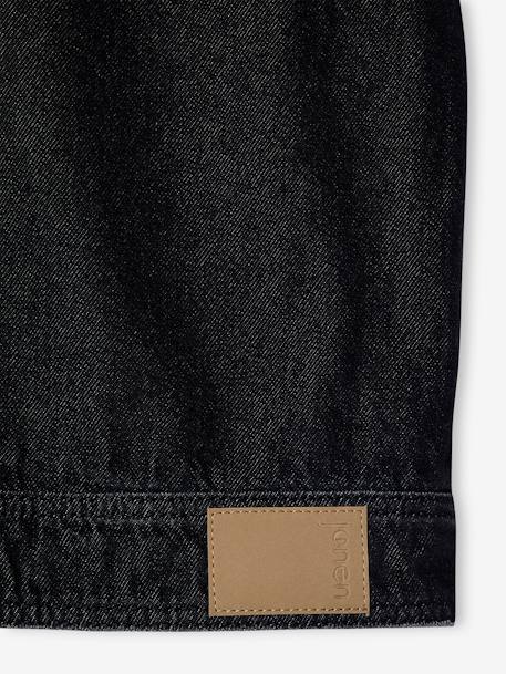 Veste en jean oversize sans manches fille denim gris - vertbaudet enfant 