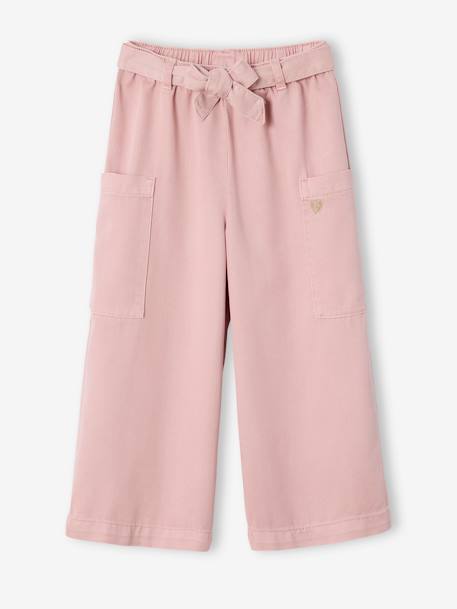 Pantacourt large en Lyocell fille rose - vertbaudet enfant 