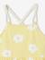 Robe à bretelles cordelette imprimée fleurs fille jaune pâle - vertbaudet enfant 
