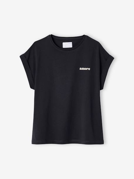 Lot de 2 T-shirts manches courtes fille anthracite - vertbaudet enfant 