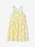 Robe à bretelles cordelette imprimée fleurs fille jaune pâle - vertbaudet enfant 