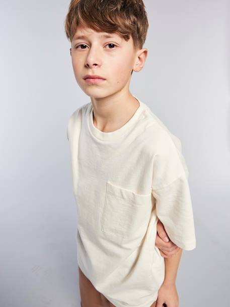 T-shirt garçon oversize écru - vertbaudet enfant 
