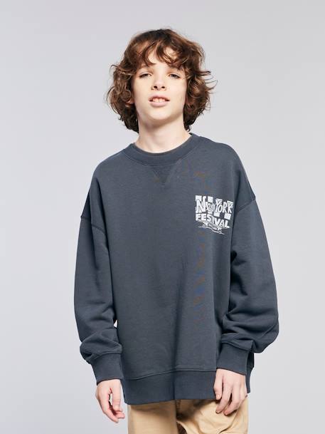 Losse sweater met een verbleekte look JONEN zwart - vertbaudet enfant 