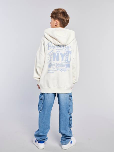 Jean garçon loose battle denim bleached - vertbaudet enfant 