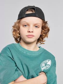 -T-shirt garçon motif devant/dos effet délavé