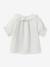 Blouse fille broderie anglaise en gaze de coton écru+vert d'eau - vertbaudet enfant 