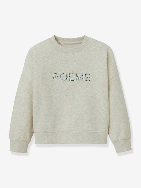 Fille-Sweat à message fille en tissu Liberty coton bio