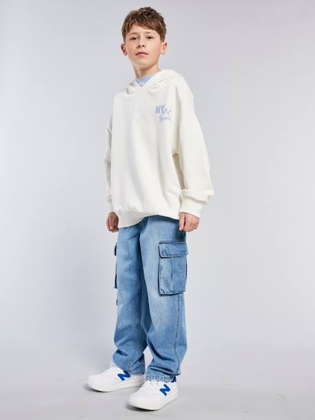 Jean garçon loose battle denim bleached - vertbaudet enfant 