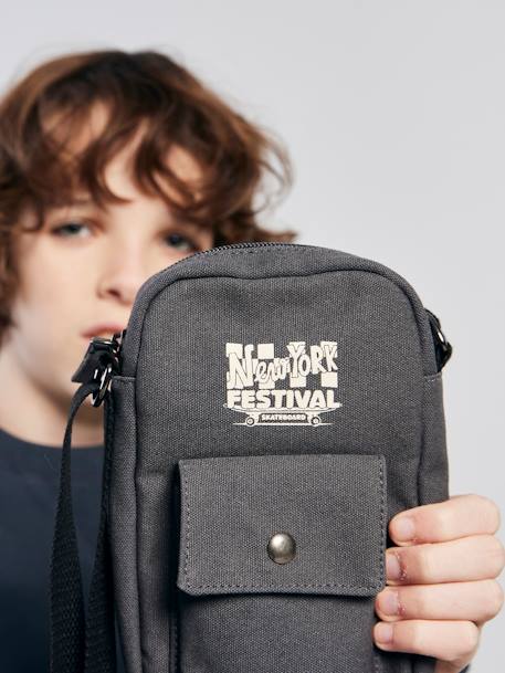 Pochette sacoche garçon New York Festival skateboard anthracite - vertbaudet enfant 