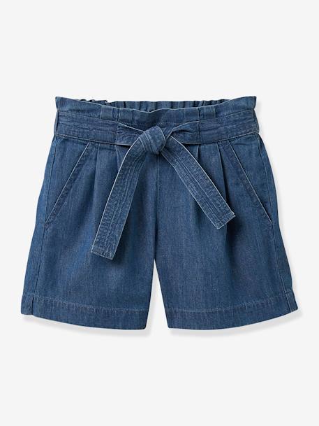 Fille-Short en denim léger