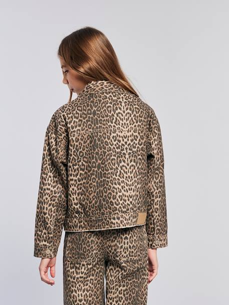 Oversized luipaardjas JONEN beige - vertbaudet enfant 