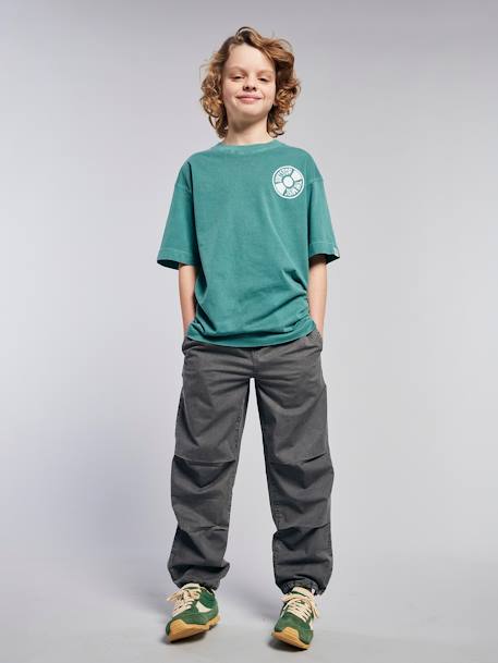 Pantalon garçon large effet délavé anthracite - vertbaudet enfant 