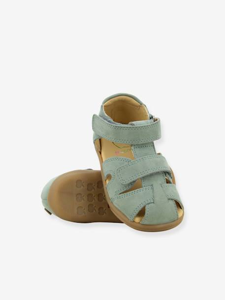 Sandales bébé Pika Scratch camel+vert d'eau - vertbaudet enfant 
