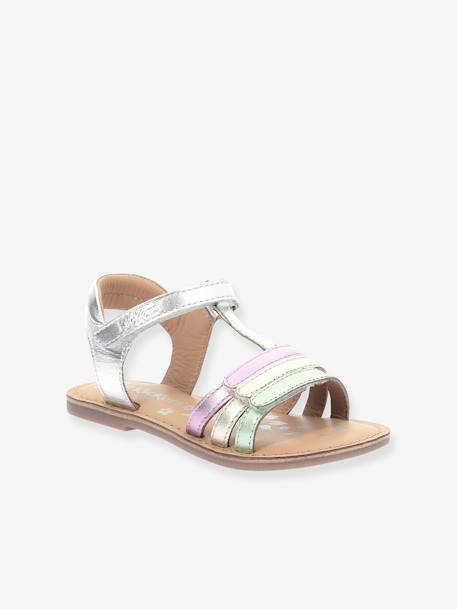 Sandales cuir enfant Diamanto argent - vertbaudet enfant 
