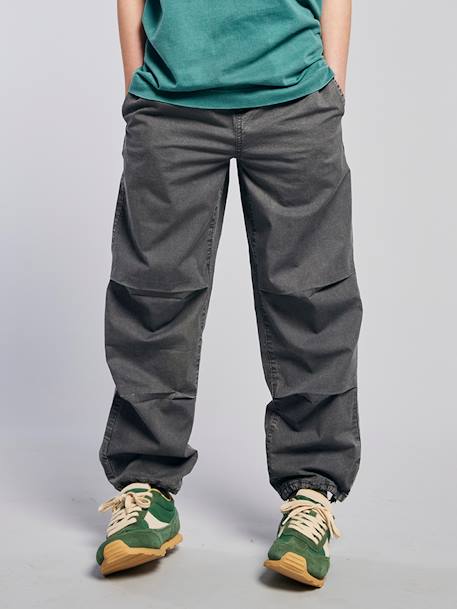 Pantalon garçon large effet délavé anthracite - vertbaudet enfant 