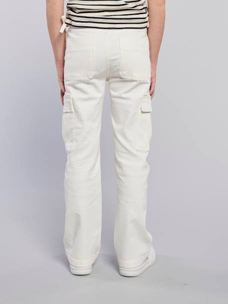 Pantalon cargo fille anthracite+écru - vertbaudet enfant 