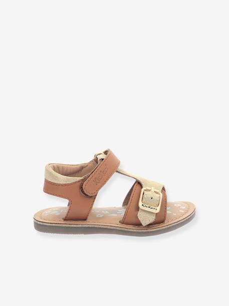Sandales enfant cuir Diazz camel - vertbaudet enfant 