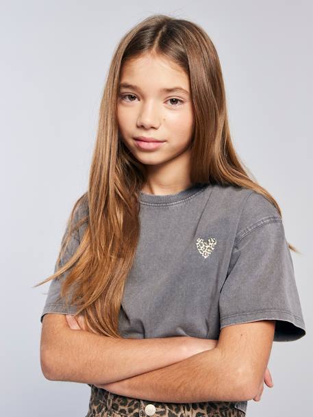 Fille-Tee-shirt cropped fille