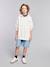 Bermuda motif damier forme loose denim bleached - vertbaudet enfant 