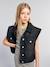 Veste en jean oversize sans manches fille denim gris - vertbaudet enfant 