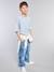 Lot de 2 t-shirts garçon unis effet délavé bleu ciel - vertbaudet enfant 