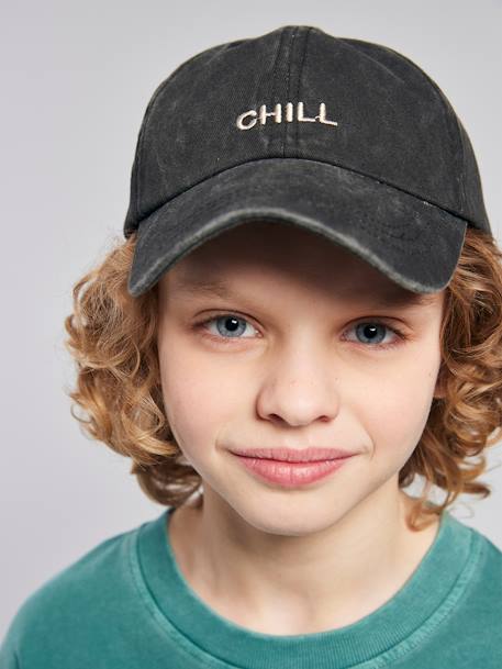 Casquette « Chill » enfant anthracite+vert d'eau+violet - vertbaudet enfant 