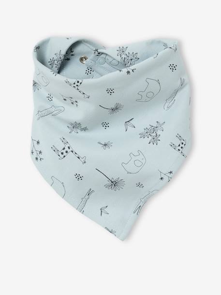 Ensemble 3 pièces naissance salopette + body + foulard bleu - vertbaudet enfant 