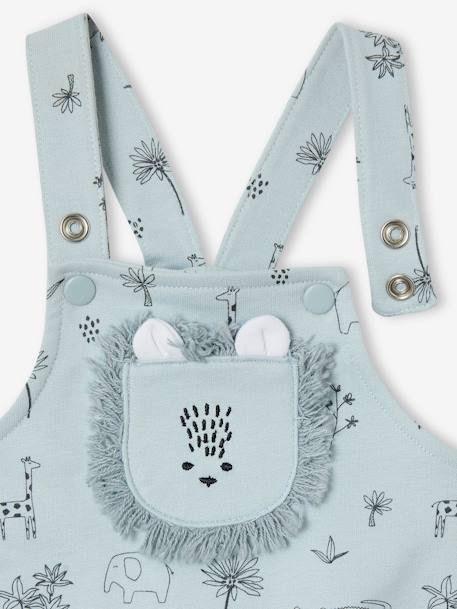 Ensemble 3 pièces naissance salopette + body + foulard bleu - vertbaudet enfant 