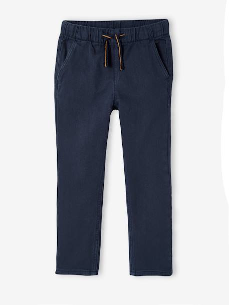 Pantalon garçon  fluide facile à enfiler garçon bleu nuit+terracotta - vertbaudet enfant 