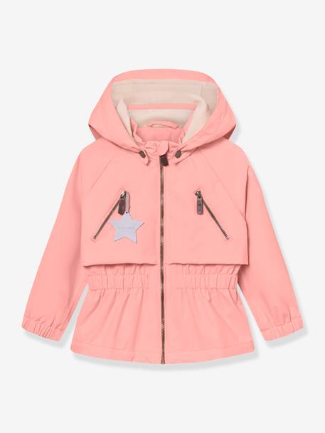 Veste mi-saison imperméable fille avec doublure polaire MATALGEA bois de rose+rose poudré+vert sauge - vertbaudet enfant 