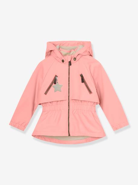 Waterdichte meisjesjas voor het tussenseizoen met fleecevoering MATALGEA MINI A TURE lila (poederkleur)+roze (poederkleur)+rozenhout+saliegroen - vertbaudet enfant 