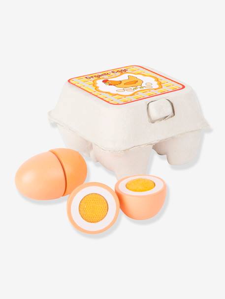 1/4 houten eieren voor kinderen SMALL FOOT® meerkleurig - vertbaudet enfant 