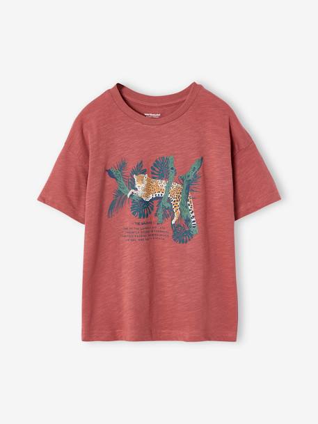 T-shirt motif nature garçon écru+terracotta - vertbaudet enfant 