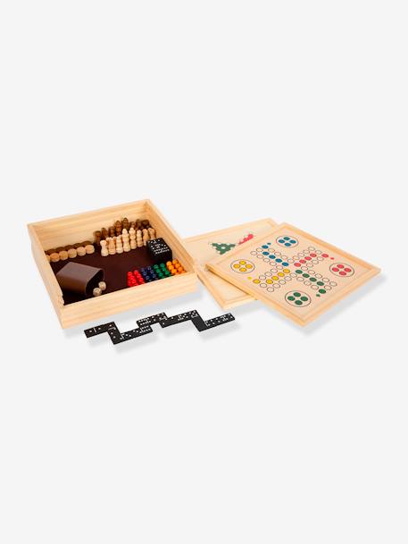Coffret de jeux pour enfants 7 CLASSIQUES en bois small foot bois - vertbaudet enfant 